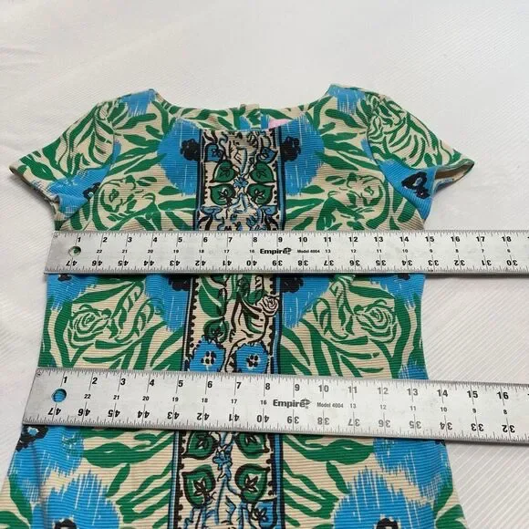 Lilly Pulitzer Layton Sea Oat Ikatty Ikat Engineered Print Shift Dress Size XS - Picture 5 of 7